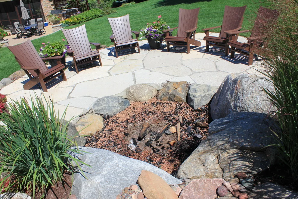 Stone Patio and Outdoor Fireplace by The Bruce Company - Photo 14