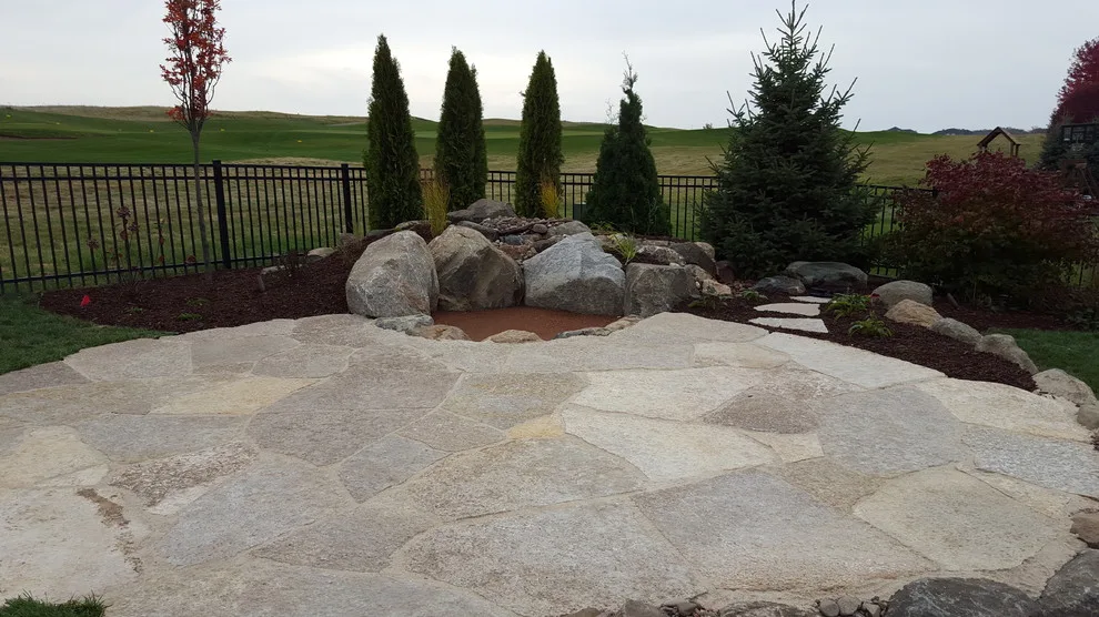 Stone Patio and Outdoor Fireplace by The Bruce Company - Photo 12