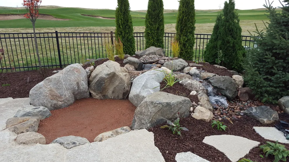 Stone Patio and Outdoor Fireplace by The Bruce Company - Photo 7