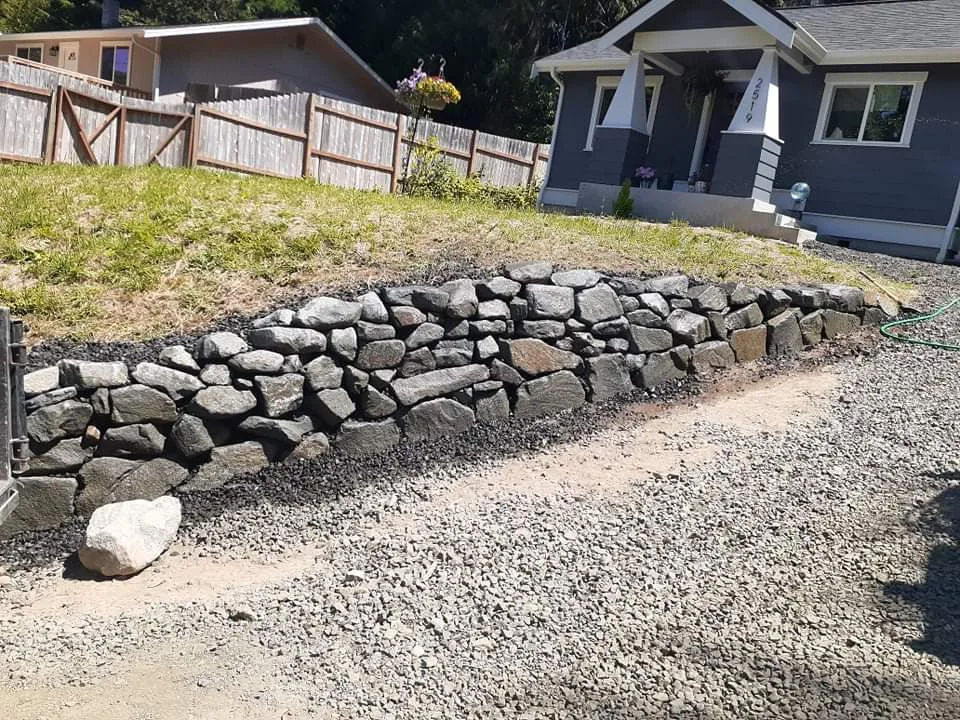 Granite Stone Retaining Walls by All Seasons Landscaping Of Mason County LLC - Photo 3