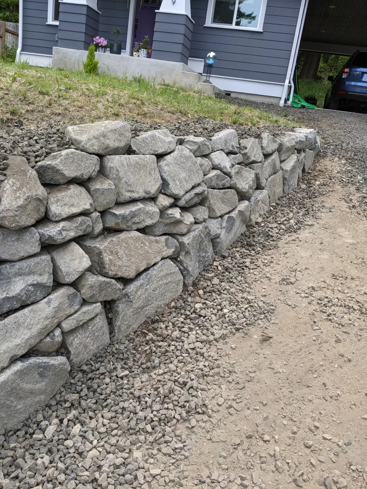 Granite Stone Retaining Walls by All Seasons Landscaping Of Mason County LLC - Photo 2