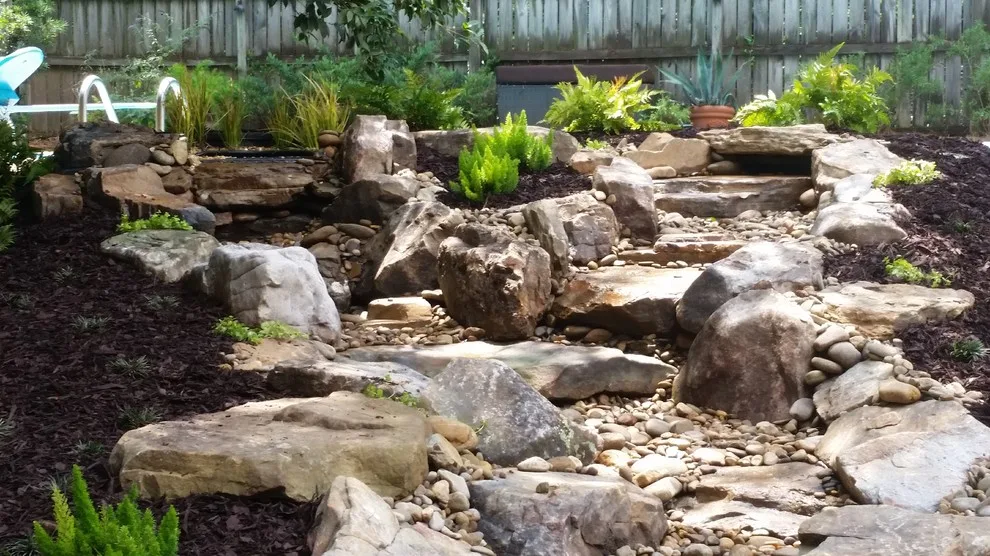 Aiken SC Waterfall and Stream Koi Pond by McCormick Landscaping / Aquatic Solutions - Photo 4