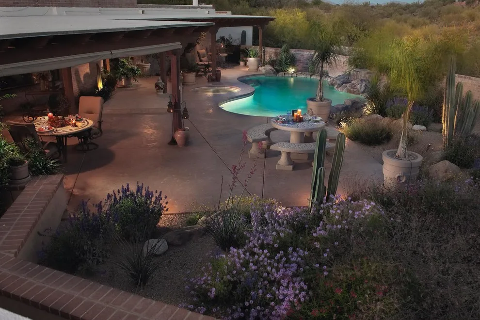 Desert Southwest Poolside Landscaping by Sonoran Gardens Landscape, Design & Construction - Photo 10