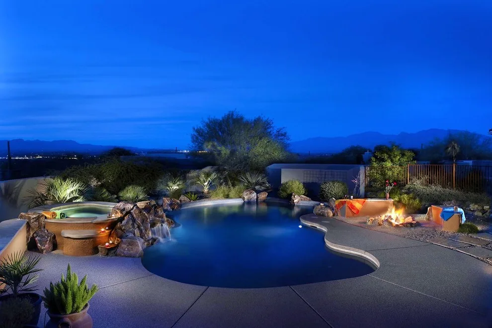 Desert Southwest Poolside Landscaping by Sonoran Gardens Landscape, Design & Construction - Photo 8