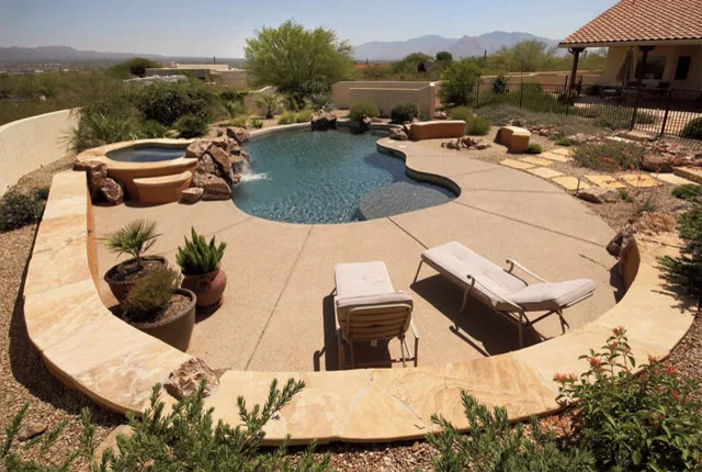 Desert Southwest Poolside Landscaping by Sonoran Gardens Landscape, Design & Construction - Photo 5