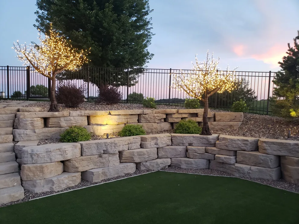 Exterior Spaces, Synthetic Grass, and Illuminated Trees by Outdoor Innovations - Photo 3