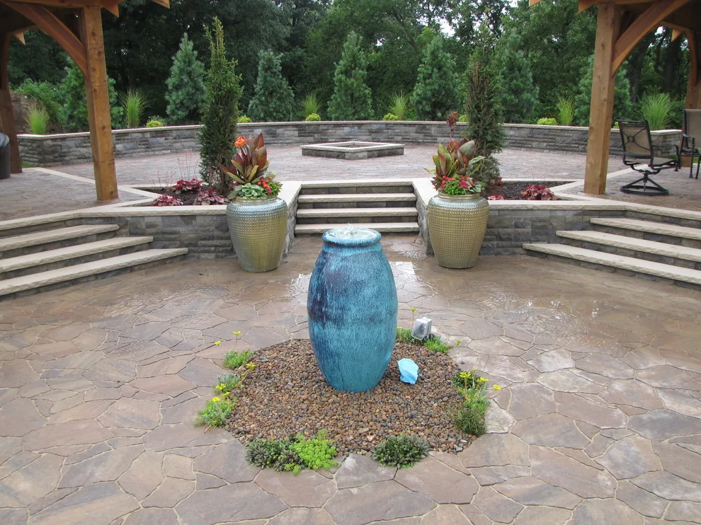 Outdoor Living Space with Pool Landscaping and Waterfall by Outdoor Innovations - Photo 8