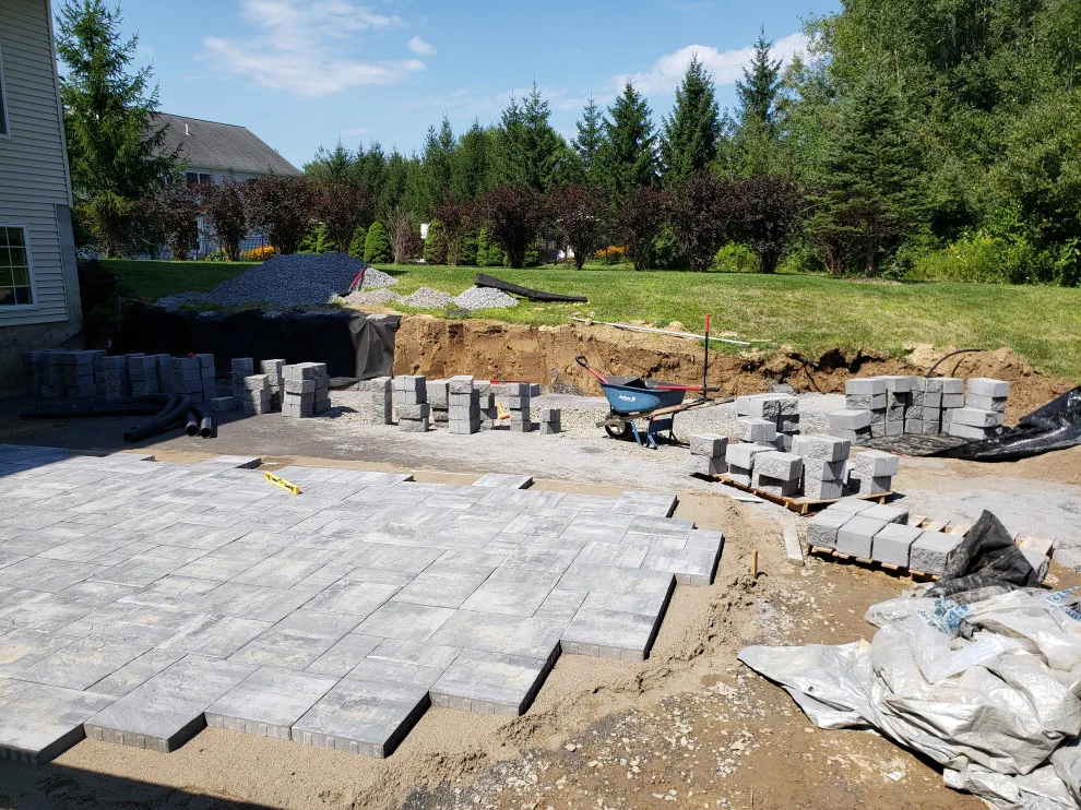 Outdoor Living Space & Fire Feature by JD Michaels Landscape - Photo 4