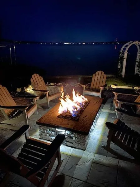 Outdoor space featuring a gas fire pit by Marlinski Landscape & Stone Work - Photo 4
