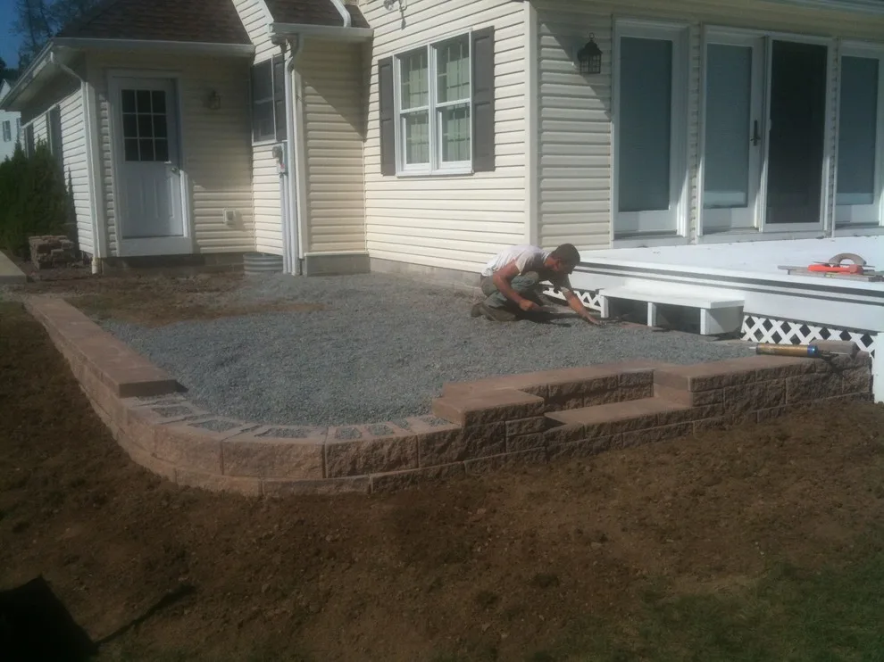 Outdoor Space with Retaining Wall by A-Z Landscaping LLC - Photo 5