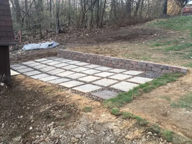 Gravel and Paver Stone Shed Access by Landscape Innovation - Photo 4