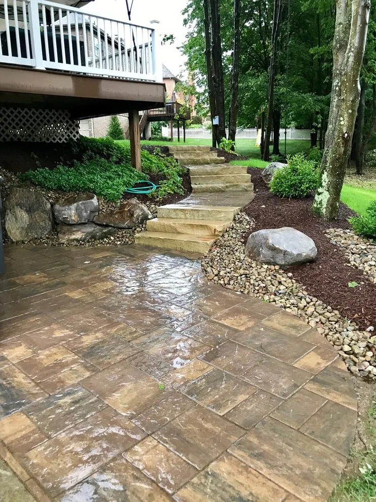 Outdoor Seating and Stairway by Blue Fox Landscape Design Inc - Photo 3