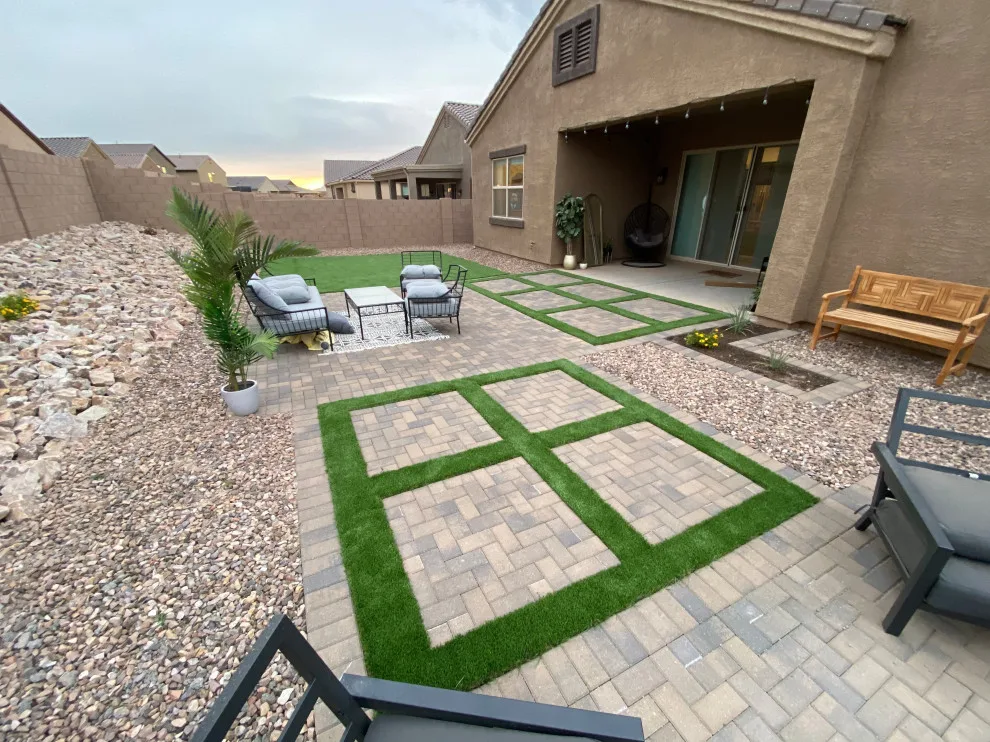 Paving Stones and Synthetic Turf by AZ Custom Landscaping - Photo 2