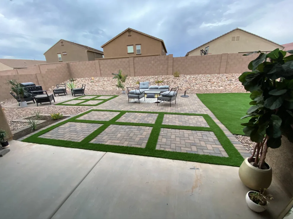 Paving Stones and Synthetic Turf by AZ Custom Landscaping - Photo 5
