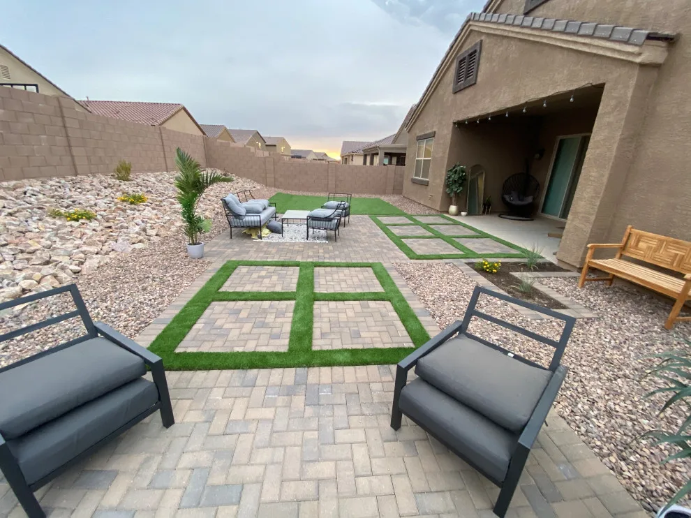 Paving Stones and Synthetic Turf by AZ Custom Landscaping - Photo 3