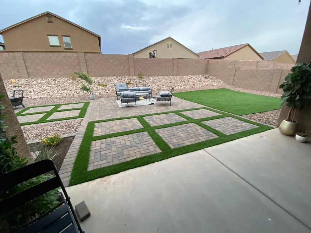 Paving Stones and Synthetic Turf by AZ Custom Landscaping - Photo 4