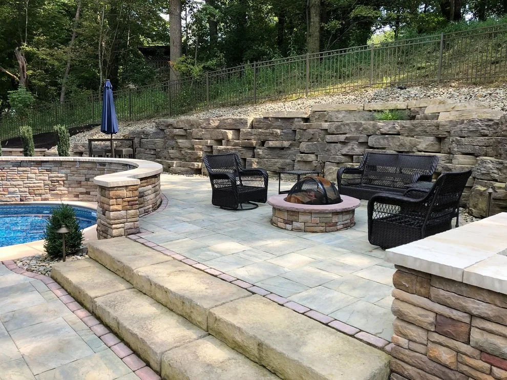 Outdoor Oasis: Pool, Patio, Fire Pit, and Bar by Blue Fox Landscape Design Inc - Photo 2