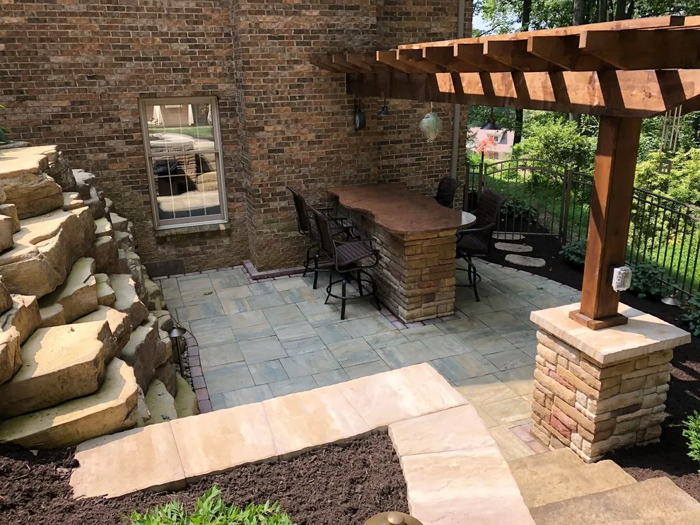 Outdoor Oasis: Pool, Patio, Fire Pit, and Bar by Blue Fox Landscape Design Inc - Photo 5
