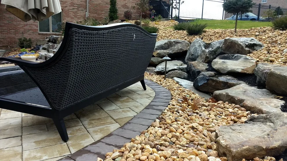 Patio and Landscape Overhaul by the Pool by Blue Fox Landscape Design Inc - Photo 2