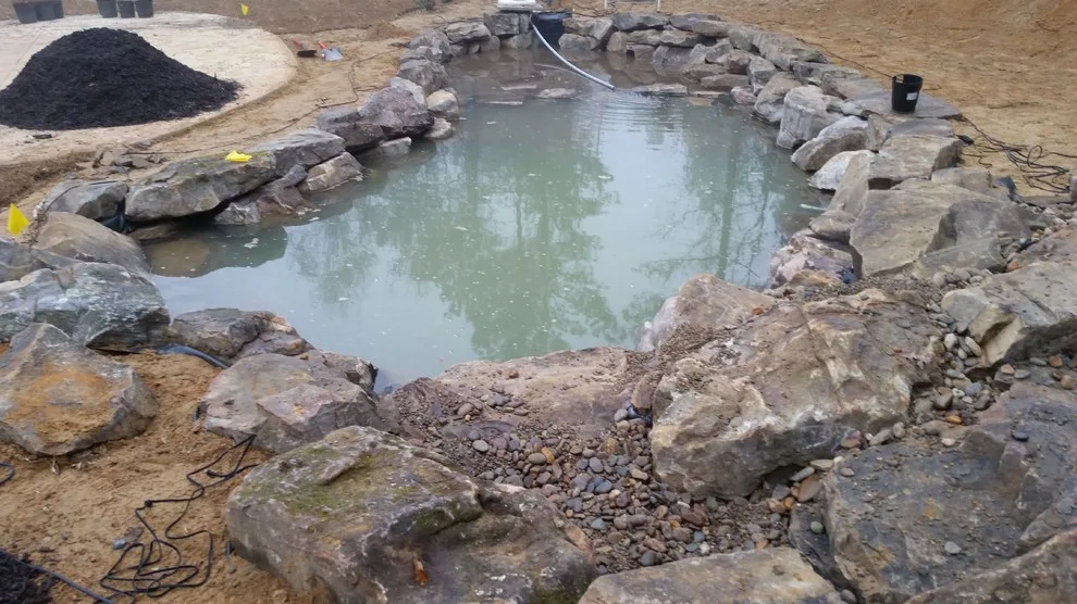 Aiken SC Swimming Pond Featuring Waterfall and Stream by McCormick Landscaping / Aquatic Solutions - Photo 5