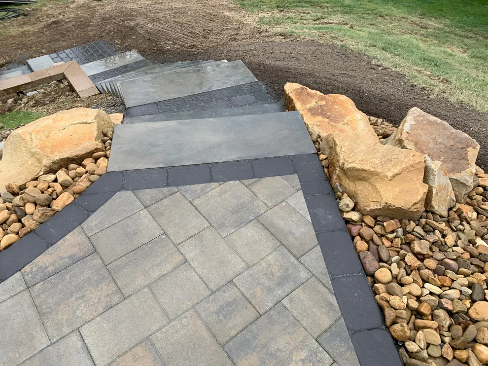 Pathway and Paver Terrace by Schellhaas Landscape Construction - Photo 2