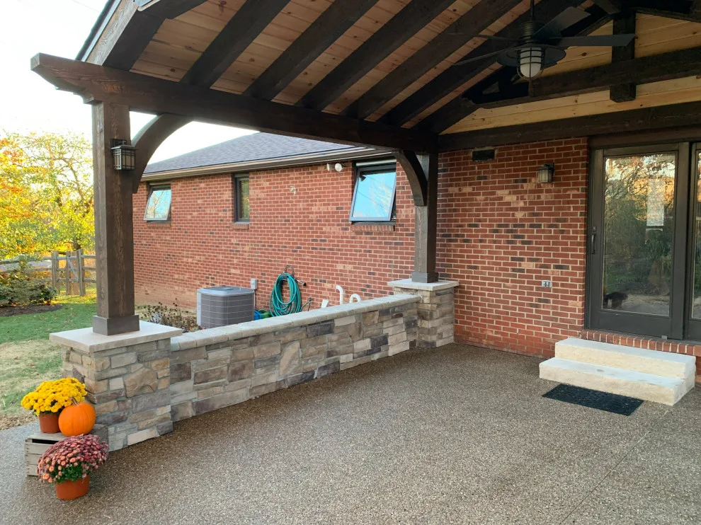 Wooden Structure Pavilion and Outdoor Area by Schellhaas Landscape Construction - Photo 2