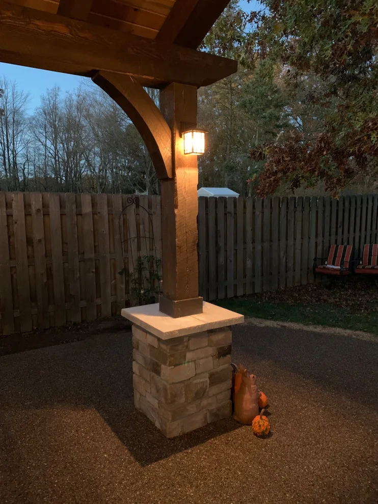 Wooden Structure Pavilion and Outdoor Area by Schellhaas Landscape Construction - Photo 5