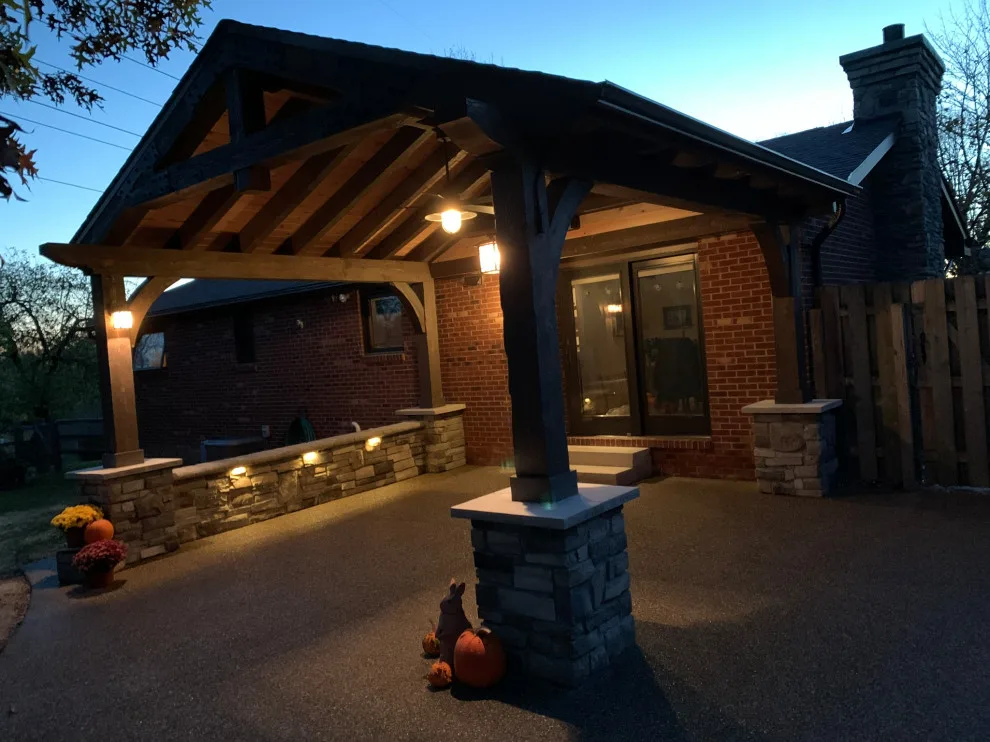 Wooden Structure Pavilion and Outdoor Area by Schellhaas Landscape Construction - Photo 6