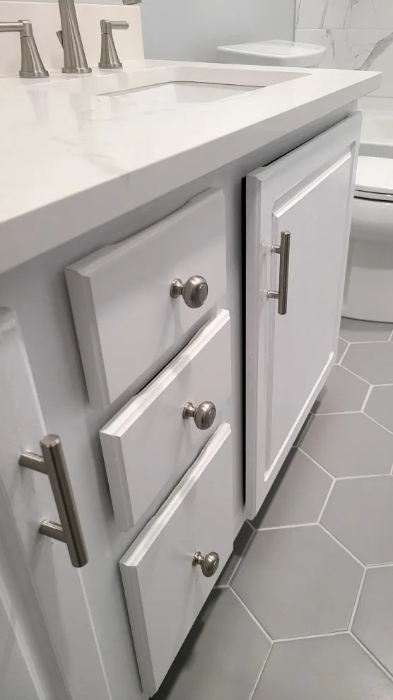 Hexagonal Marble Bathroom by Shane Built - Photo 2