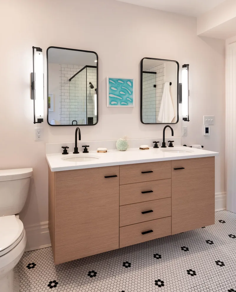 Vintage-Inspired Master Bathroom - Fan Zone by Cabinetry & Construction, Inc. - Photo 5