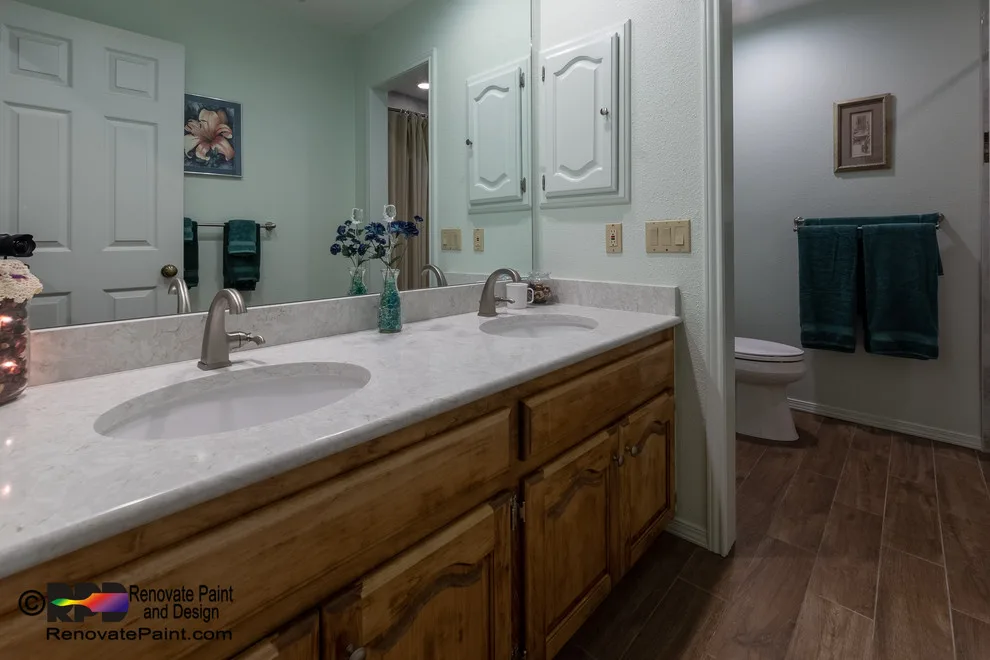 Accessible Master Bathroom Renovation and Second Bathroom Update by Renovate Paint And Design - Photo 2