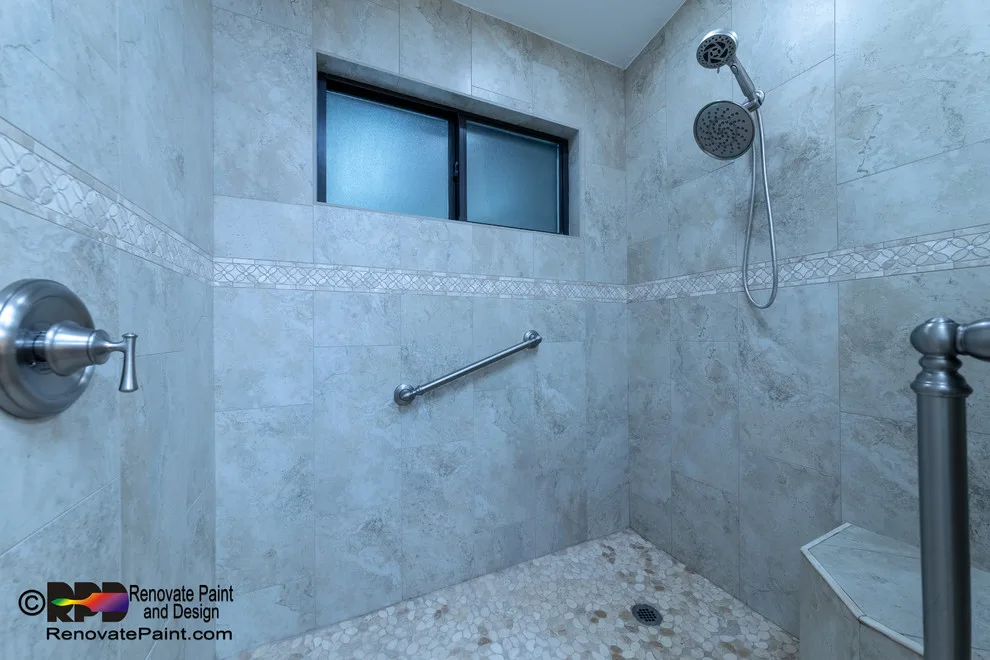 Accessible Master Bathroom Renovation and Second Bathroom Update by Renovate Paint And Design - Photo 4