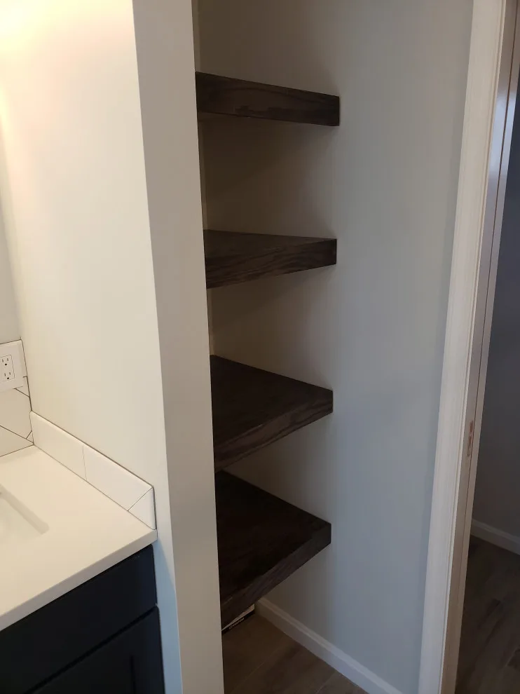 Open Shelves in Master Bathroom by RJZ Home Improvements, LLC - Photo 4