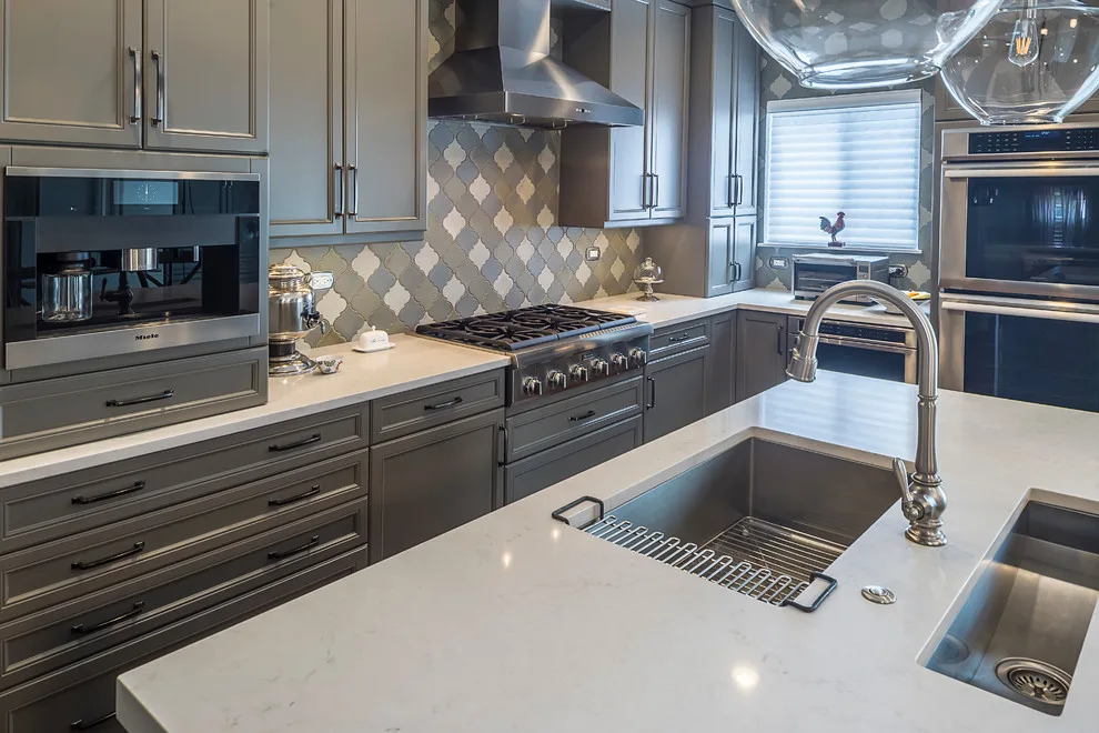 Luxurious Touches in a Compact Gray Kitchen by Adam Hartig - Photo 9