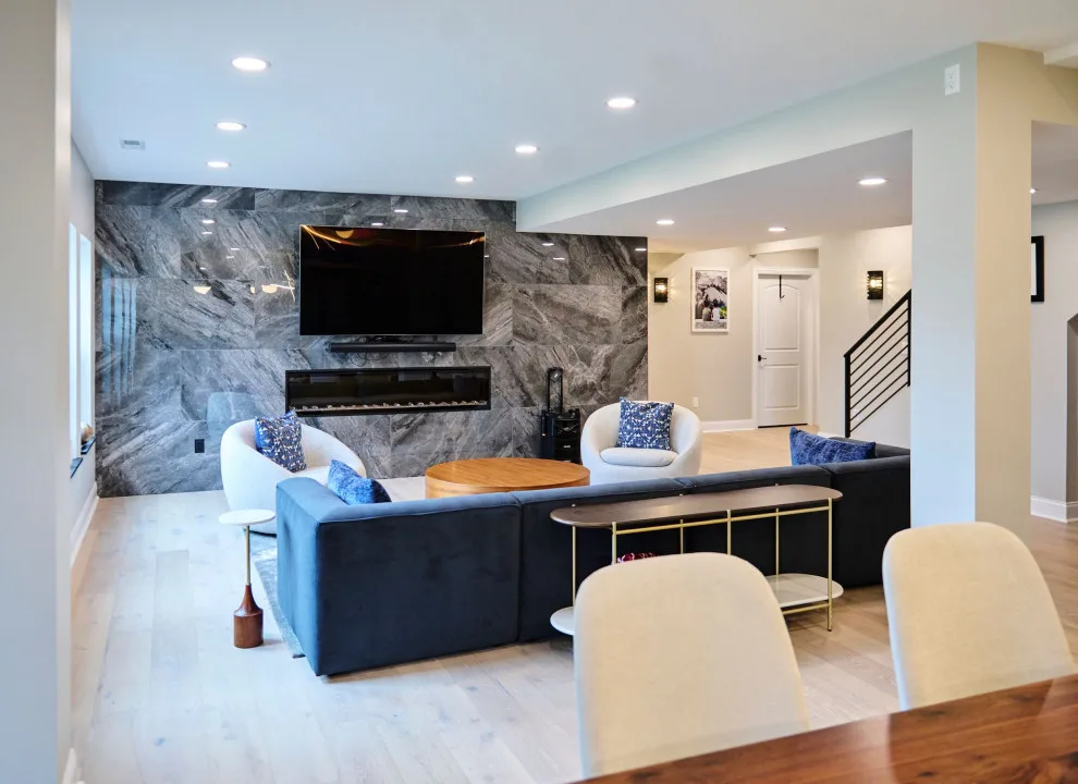 Contemporary Basement Renovation by Aptitude Design & Build - Photo 2