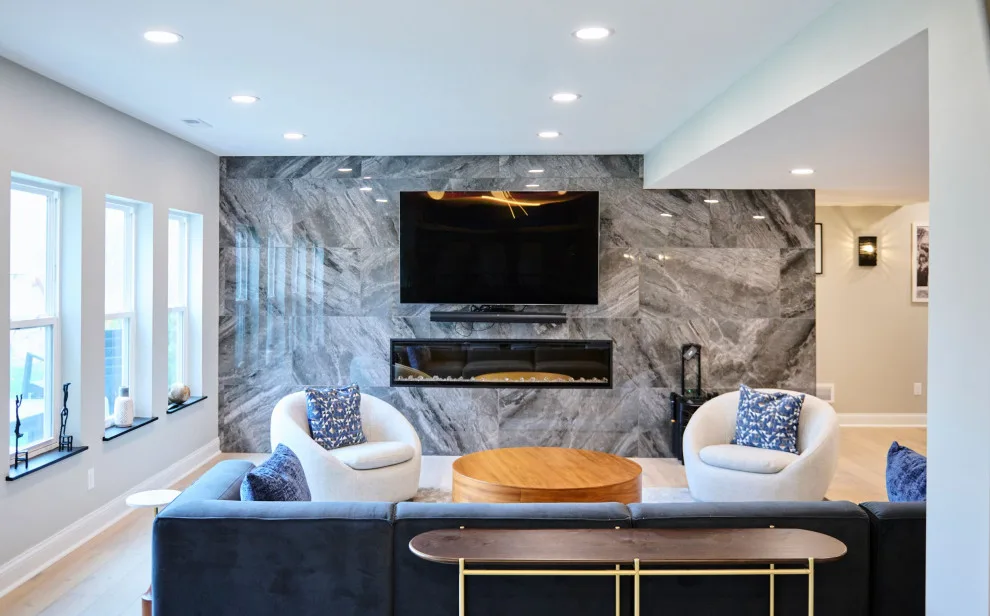 Contemporary Basement Renovation by Aptitude Design & Build - Photo 17