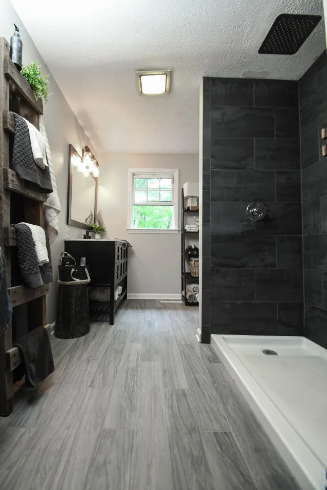 Contemporary Bathroom with a Rustic Touch by Blue Ridge Design Build - Photo 5