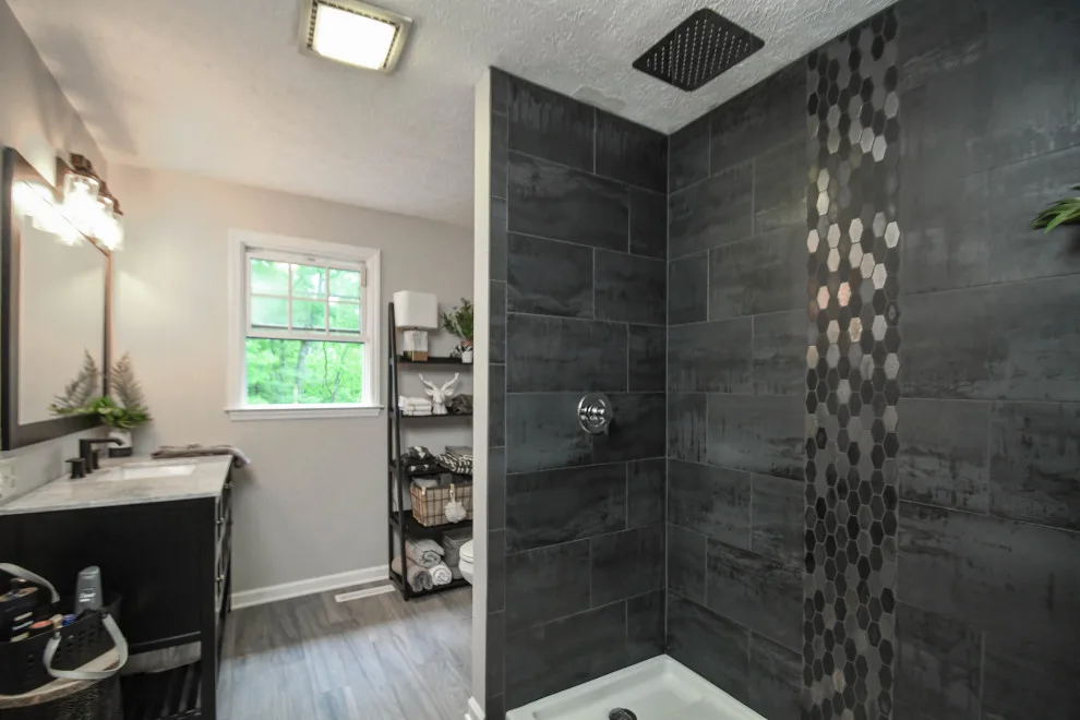 Contemporary Bathroom with a Rustic Touch by Blue Ridge Design Build - Photo 3