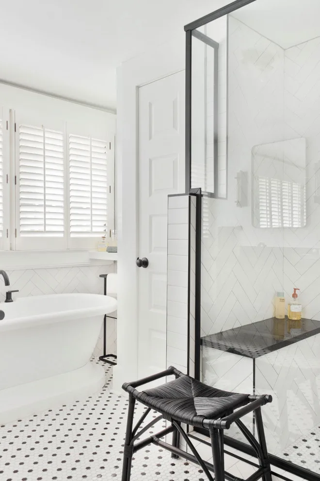 Contemporary Bathroom Renovation by Building Company Number 7, Inc. - Photo 8
