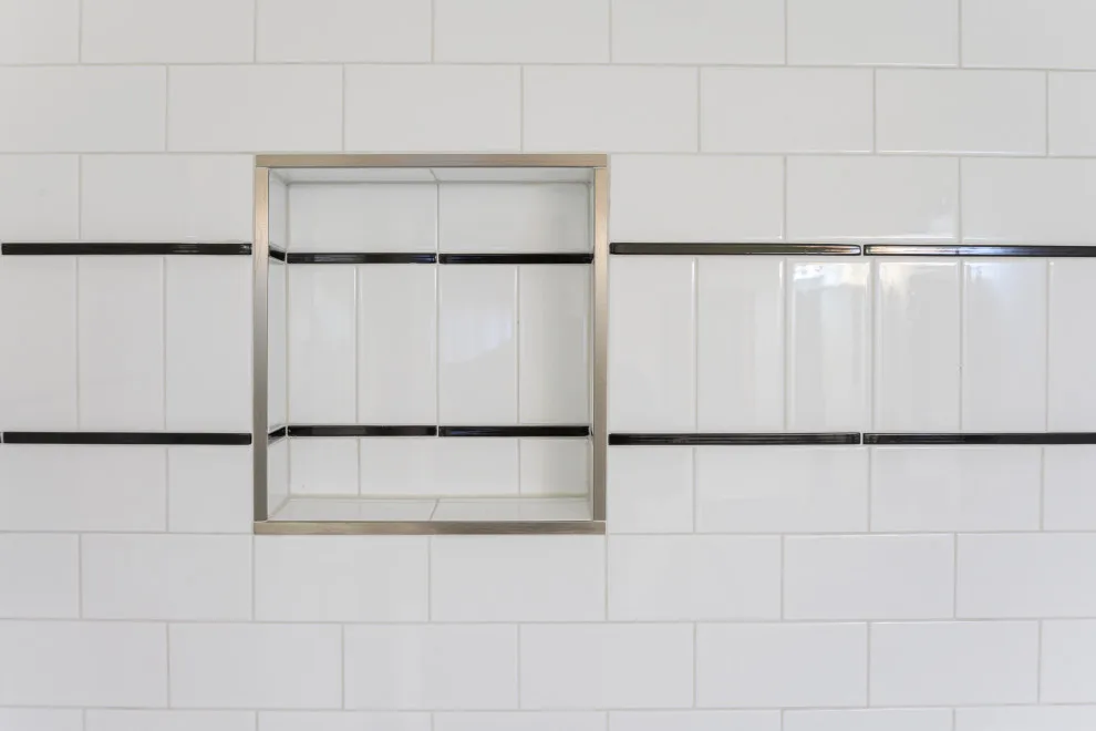 Vintage Monochrome Bathroom Renovation by Semper Fi Custom Remodeling - Photo 5