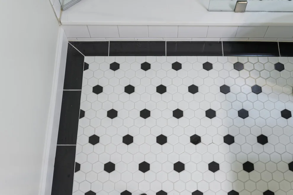 Vintage Monochrome Bathroom Renovation by Semper Fi Custom Remodeling - Photo 6