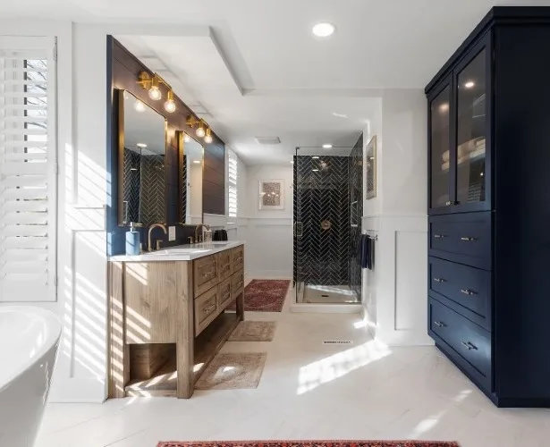 Contemporary Bathroom Remodel by Casino Co. Renovations - Photo 5
