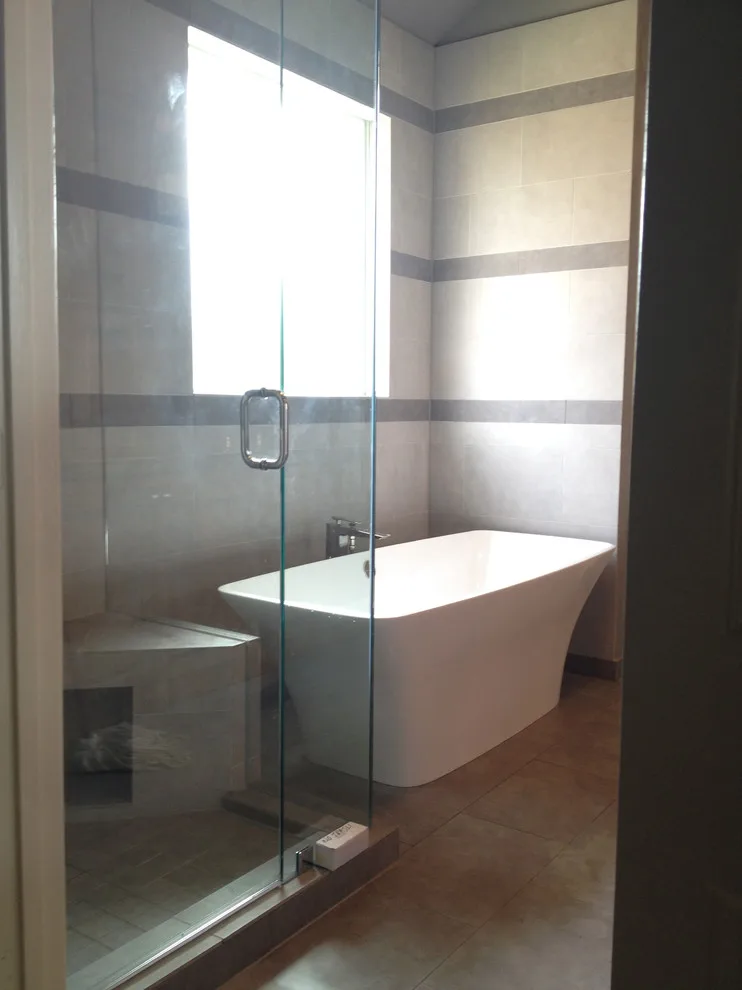Contemporary Minimalist Master Bathroom by Servigon Construction Group - Photo 6