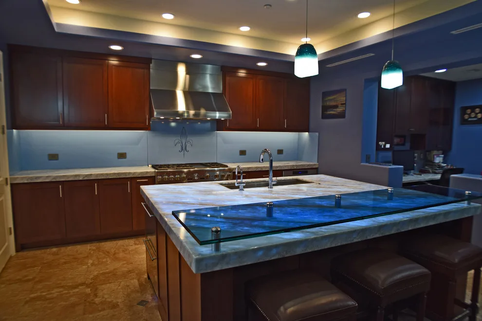 Contemporary Kitchen with Illuminated Granite Counters by AFR Construction - Photo 36