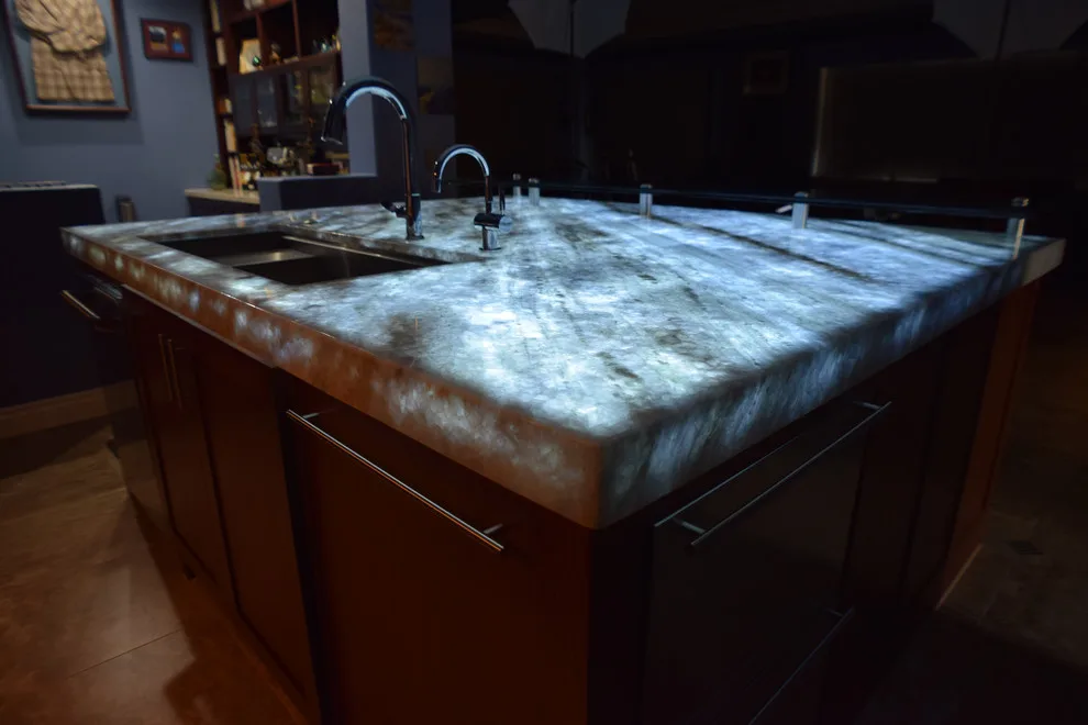 Contemporary Kitchen with Illuminated Granite Counters by AFR Construction - Photo 27