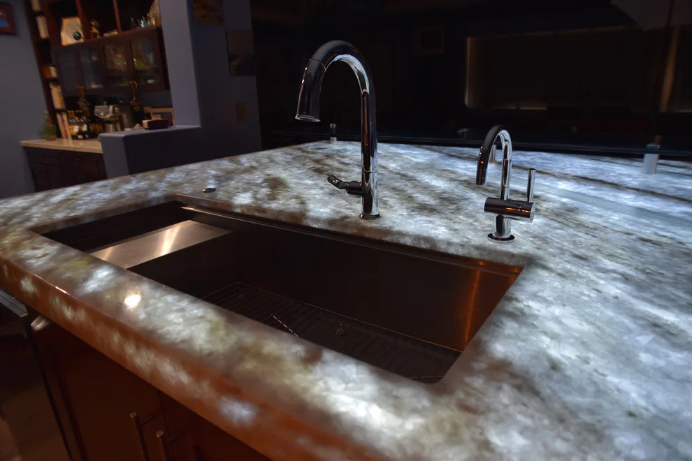 Contemporary Kitchen with Illuminated Granite Counters by AFR Construction - Photo 29