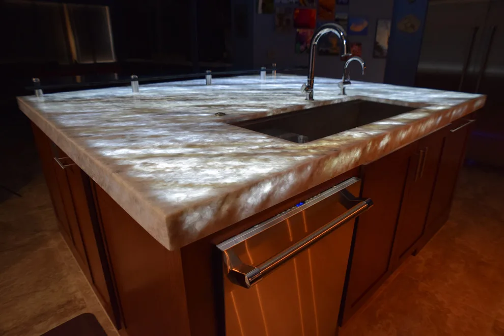 Contemporary Kitchen with Illuminated Granite Counters by AFR Construction - Photo 26