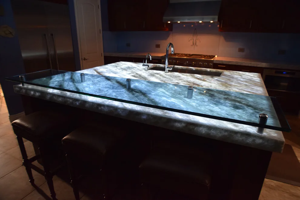 Contemporary Kitchen with Illuminated Granite Counters by AFR Construction - Photo 37