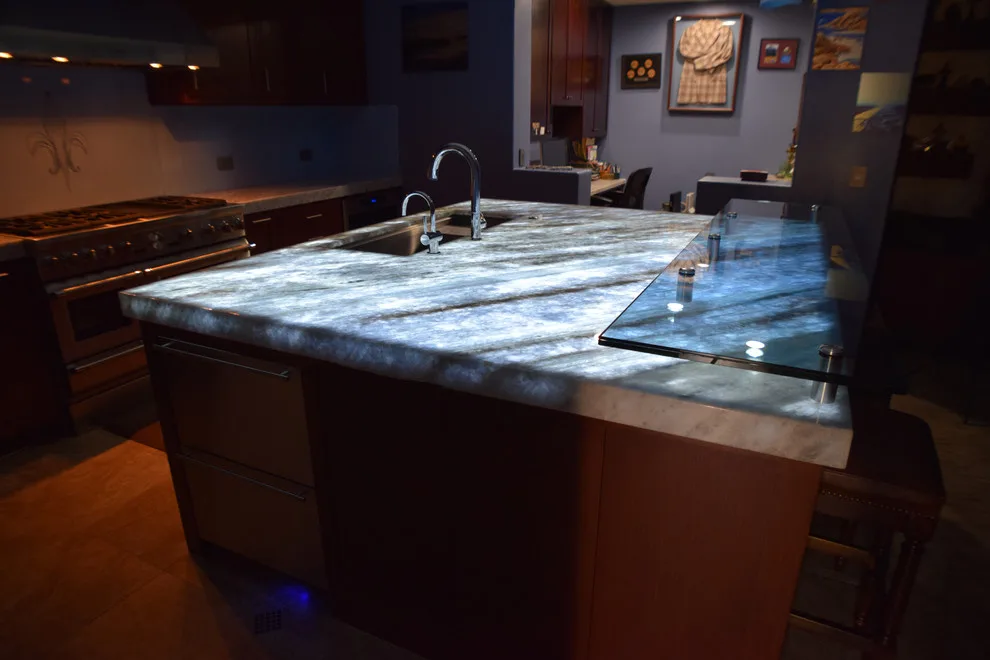 Contemporary Kitchen with Illuminated Granite Counters by AFR Construction - Photo 31
