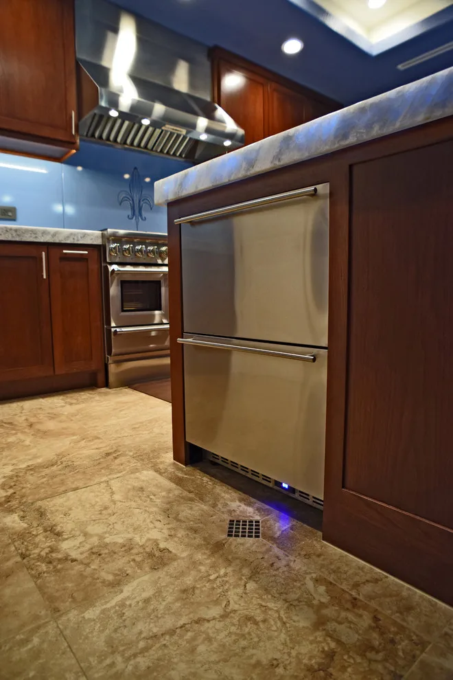 Contemporary Kitchen with Illuminated Granite Counters by AFR Construction - Photo 11